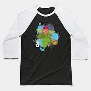 Lady Raspberry Baseball T-Shirt